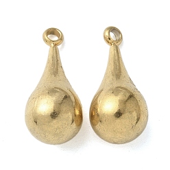 Настоящее золото 18K 304 подвески из нержавеющей стали, очарование слезы, ионное покрытие (ip), реальный 18 k позолоченный, 18x8 мм, отверстие : 1.6 мм