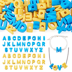 (52) Непрозрачная лаванда 52 шт. 2 пакеты 2 цвета акриловые европейские бусины, Письмо ~ Z, большое отверстие шарик, разноцветные, 20~21x9~21.5x13.5~14 мм, отверстие : 6 мм, 26 шт / пакет, 1 сумка / цвет