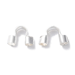 Посеребрённый Латунная проволока опекуна, без кадмия и без свинца, 925 серебро покрытием, 5x7x2 мм, отверстие : 1.6 мм