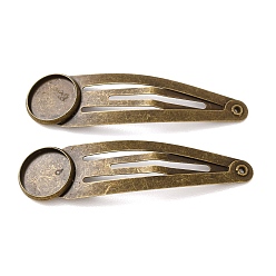 Bronze Antique Accessoires de la pince à cheveux en fer , bronze antique, 54x14x5mm