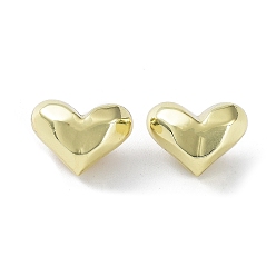 Golden Rack Plating Alloy Charms, Heart, Golden, 10x13x7.5mm, Hole: 1.6mm