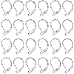 Нержавеющая Сталь Цвет 160 шт. 304 серьги с рычагом из нержавеющей стали, с петлей, цвет нержавеющей стали, 15x10x1.5 мм, отверстие : 1.5 мм