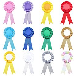 (52) Непрозрачная лаванда 12шт. 12 цвета, значки в форме ленты, железные значки, пластиковые пуговицы-булавки-броши для вечеринки, разноцветные, 155~160x75~92 мм, 1 шт / цвет