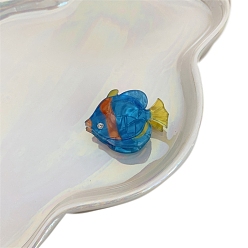 Озёрно--синий Акриловые коготь заколки, аксессуары для волос для женщин и девочек, рыба, Плут синий, 35x25 мм