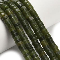 Chinese Jade Натуральные китайские бусины из южного нефрита, диск, Heishi бусы, 4x2~2.5 мм, отверстие : 0.7 мм, около 158~160 шт / нитка, 14.96''~15.16'' (38~38.5 см)