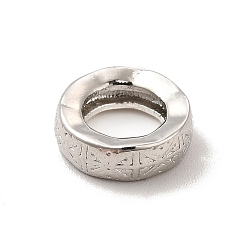 Платина Латунные европейские бусины с большими отверстиями, без кадмия и без свинца, колонка, платина, 10x3 мм, отверстие : 6 мм