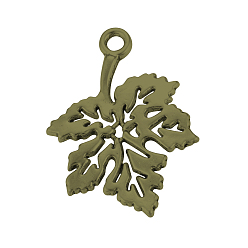 Античная Бронза Осенняя тематика подвески из сплава в тибетском стиле, кленового листа, без кадмия, без никеля и без свинца, античная бронза, 29x21x2 мм, Отверстие : 2 мм , около 480 шт / 1000 г