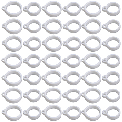 Белый 60шт 2 стиль силиконовый кулон, для изготовления электронных стилусов и зажигалок, кольцо, белые, 29x13~24.5x7 мм, отверстие : 3 мм, 30 шт / стиль