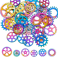 Rainbow Color 36шт 6 подвески из сплава с гальванопокрытием, без кадмия, без никеля и без свинца, передача, Радуга цветов, 19.5~30.5x1~4 мм, отверстие : 3~5.5 мм, 6 шт / стиль