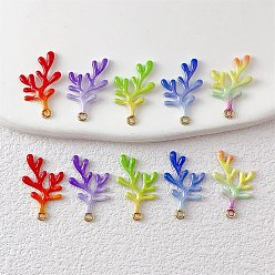 Олень Подвески из эмали и сплава, золотые, разноцветные, олень, 22x13.5x2.5 мм, отверстие : 1.4 мм