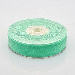 Средний Весенно-Зеленый Полиэстер бархат лента для упаковки подарка и украшения празднества, средний весенний зеленый, 7/8 дюйм (23 мм), о 25yards / рулон (22.86 м / рулон)