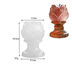 Белый Пищевые силиконовые формы для свечей своими руками, Формы для подсвечников в виде стеблей лотоса, формы для литья УФ-смолы, белые, 82x81x105 мм