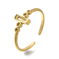 Настоящее золото 18K Ионное покрытие (IP) 304 Компоненты открытого манжетного кольца из нержавеющей стали, настройки кольца для горного хрусталя, прямоугольные, реальный 18 k позолоченный, внутренний диаметр: регулируемый, 7.5 мм, подходит для 1мм страз и подноса: 4.5x2мм