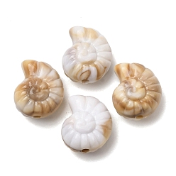 Белый Навахо Непрозрачные акриловые бусины, имитирующие драгоценные камни, формы раковины, навахо белый, 15x12x9 мм, отверстие : 1.8 мм, Около 568 шт / 500 г