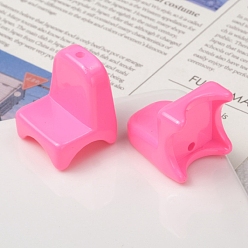 Hot Pink Spray Painted Opaque Acrylic Beads, Chair, Hot Pink, 24x20x20mm, Hole: 2.5mm