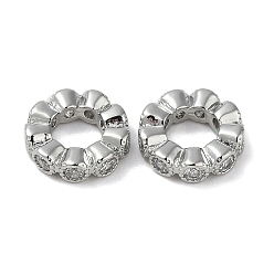 Платина Латунные прозрачные кубические циркониевые соединительные кольца, без кадмия, без никеля и без свинца, кольцо, платина, 10x3 мм, внутренний диаметр: 5 мм