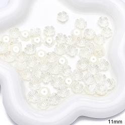 Белый Абс пластиковые жемчужные шарики, цветок, белые, 11 мм, 40 шт / комплект