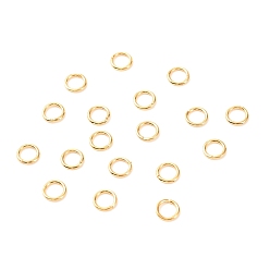 Настоящее золото 18K Латунные кольца прыжок открыт, долговечный, круглые кольца, реальный 18 k позолоченный, 21 датчик, 5x0.7 мм, внутренний диаметр: 3.6 мм