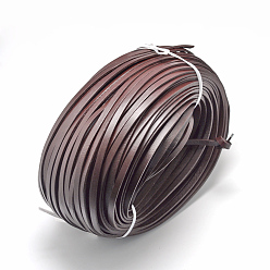 Coconut Brown Leather Cords, Coconut Brown, 5x2mm, about 100yards/bundle(300 feet/bundle)