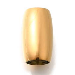 Золотой 304 из нержавеющей стали европейские шарики, бусины с большим отверстием, баррель, золотые, 20x12 мм, отверстие : 8 мм