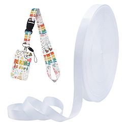 Белый Поликоттонная лента, для пошива аксессуаров, белые, 1 дюйм (25 мм), около 109.36 ярдов (100 м) / рулон