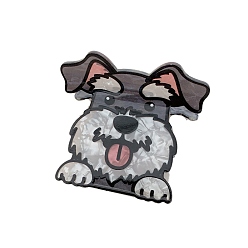 Серый Акриловые заколки-коготь для волос с собачьей тематикой, аксессуары для волос для женщин и девочек, серые, 93x55 мм
