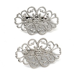 Платина Фурнитура латунная для броши, без кадмия и без свинца, платина, 20x32x6 мм, контактный: 0.7 mm.