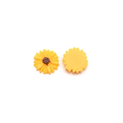 Gold Undurchsichtigen Cabochons, Sonnenblume, Gold, 13.5x4 mm