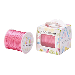 Бледно-фиолетовый Красный Нейлоновая нить, гремучий атласный шнур, бледно-фиолетовый красный, 1.5 мм, около 100 ярдов / рулон (300 футов / рулон)