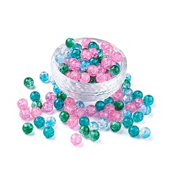 (52) Непрозрачная лаванда 5 краски окрашены спреем и выпекают крашеные бусины, круглые, разноцветные, 8 мм, отверстие : 1.3~1.6 мм