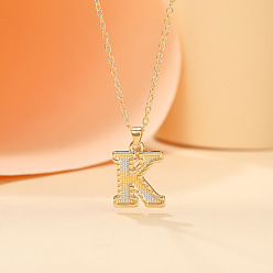 Letter K Ожерелья с подвесками в виде инициалов из сплава, золотые, Письмо K, 18.31 дюйм (46.5 см)