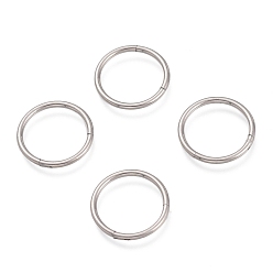 Нержавеющая Сталь Цвет Не тускнеют 304 серьги-подвески из нержавеющей стали, серьги обруча, гипоаллергенные серьги, кольцо, цвет нержавеющей стали, 14x1 мм, 18 датчик
