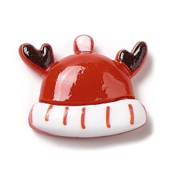 Hat Кабошоны из непрозрачной смолы с рождественской тематикой, для изготовления ювелирных изделий, шляпа, 20x24.5x8 мм