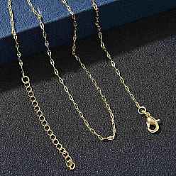 Real 18K Gold Plated 1.5MM Brass Dapped Chain Necklaces for Women, Long-Lasting Plated, Real 18K Gold Plated, 15.94 inch(40.5cm)