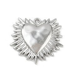 Нержавеющая Сталь Цвет 304 подвески из нержавеющей стали, шарма сердца, цвет нержавеющей стали, 23x25x2.5 мм, отверстие : 1.6 мм