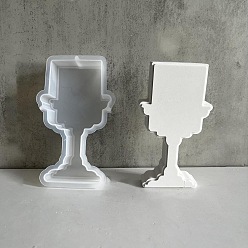 Белый Силиконовые формы, украшения для подсвечников, поделки из эпоксидной смолы, белые, 135x80x23 мм, внутренний диаметр: 135x66 мм