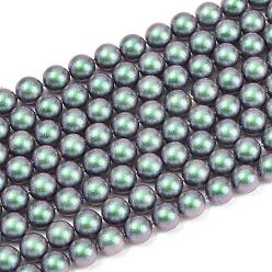Темный Голубой Матовые бусы пряди стекла жемчуг, круглые, темные голубые, 8 мм, отверстие : 0.7 мм, около 51~52 шт / нитка, 15.94~16.02'' (40.5~40.7 см)