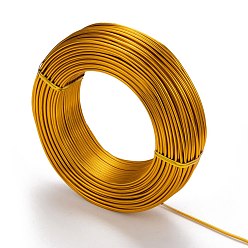 Orange Round Aluminum Wire, Flexible Craft Wire, for Beading Jewelry Doll Craft Making, Orange, 12 Gauge, 2.0mm, 55m/500g(180.4 Feet/500g)