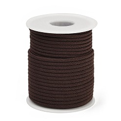 Кокосово-Коричневый Нейлоновые нити, Миланские шнуры / витые шнуры, кокосового коричневый, 3 мм, около 21.87 ярдов (20 м) / рулон