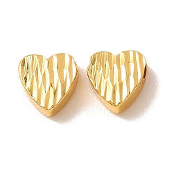 Golden Brass Beads, Heart, Long-Lasting Plated, Rack Plating, Golden, 8x7.5x3.5mm, Hole: 1.4mm