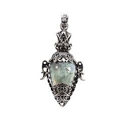 Лабрадорита Натуральный лабрадорита большие подвески, слеза, 62x32 мм