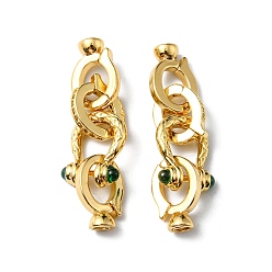 Настоящее золото 18K Латунная стойка с микропаве из кубического циркония, без кадмия и без свинца, долговечный, реальный 18 k позолоченный, застежки: 13x4.5 мм, овальный : 11x9x2 mm, застежки-дужки: 14.5x11x4мм, отверстие : 3 мм