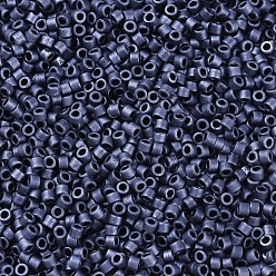 (DB0301) Matte Gunmetal MIYUKI Delica Beads, Cylinder, Japanese Seed Beads, 11/0, (DB0301) Matte Gunmetal, 1.3x1.6mm, Hole: 0.8mm, about 2000pcs/bottle, 10g/bottle
