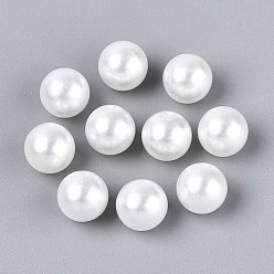 Белый ABS имитация жемчужные бусины акриловые, без отверстия , круглые, белые, 8 мм, Около 1850 шт / 500 г