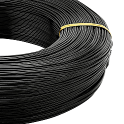 Черный Круглый анодированный алюминиевый провод, для изготовления ювелирных изделий, чёрные, 20 датчик, 0.8 мм, около 984.25 футов (300 м) / 500 г