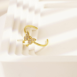 Настоящее золото 18K Нержавеющая сталь со стразами регулируемые манжеты для женщин, бабочка, реальный 18 k позолоченный