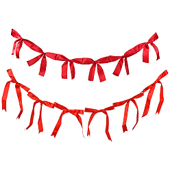 Красный 2 стили баннеров с бантом из ткани, для вечеринок, фестивалей, украшений для дома, красные, 1480~1780 мм