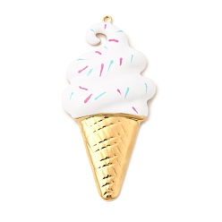 Ice Cream 304 из нержавеющей стали большие кулоны, с эмалью, золотые, мороженое, 64.5x31.5x7.5 мм, отверстие : 2 мм