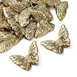с Золотистым Покрытием УФ Бусины акриловые, бабочка, с золотым покрытием, 27.5x37x8.5 мм, отверстие : 2 мм