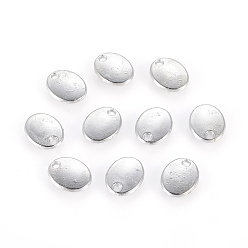 Платина Тибетский стиль сплава штамповка бланк теги подвески подвески, овальные, без кадмия, без никеля и без свинца, платина, 10x8x1.5 мм, отверстие : 1 мм